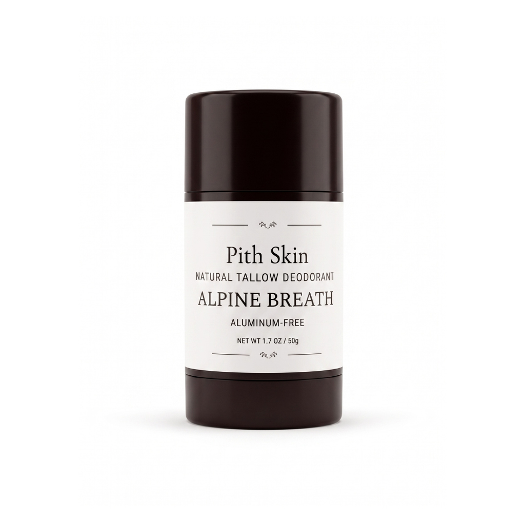 Pith Skin Alpine Breath Natural Tallow Deodorant front label