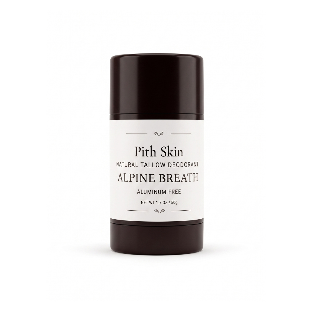 Pith Skin Alpine Breath Natural Tallow Deodorant front label